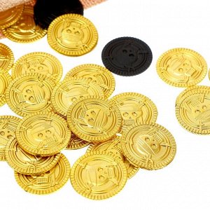Настольная игра «Чёрная метка»: 50 монет, текстильный мешок