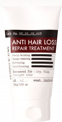 DERMA FACTORY. Бальзам восстанавливающий против выпадения волос, ANTI HAIR LOSS TREATMENT, 150 гр