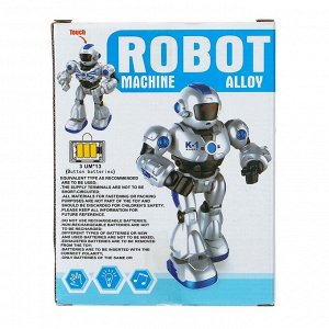 Робот «Герой», световые и звуковые эффекты, работает от батареек, с металлическими элементами