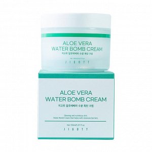 JIGOTT. Крем для лица увлажняющий с экстрактом алоэ, Aloe Vera Water Bomb Cream, 150 мл.