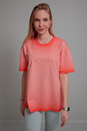 Женская футболка оверсайз с эффектом градиент Happyfox