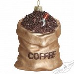 Мешок с зернами кофе (стекло) 7,5х5,5х9 см