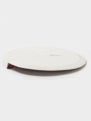 Блюдо для подачи Magistro Wood, 27.8x27.5x3 см, фарфор, коричневое