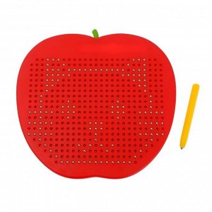 Магнитный планшет «Яблоко», большое, 468 отверстий, цвет красный