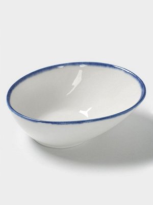 Салатник Magistro Blue Lagoon, 550 мл, 18.1x14.2 см, фарфор, белый