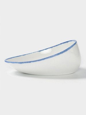 Салатник Magistro Blue Lagoon, 450 мл, 22.3x17x9 см, фарфор, белый, синий