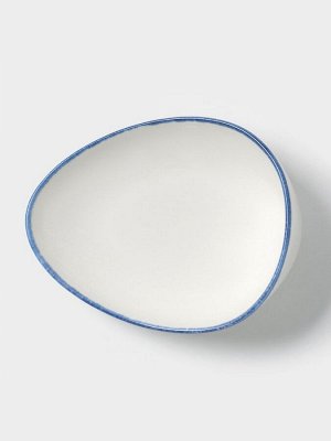 Салатник Magistro Blue Lagoon, 450 мл, 22.3x17x9 см, фарфор, белый, синий