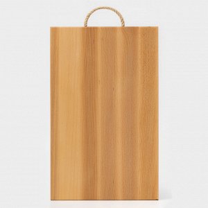 Доска разделочная деревянная с верёвочной ручкой Magistro , 40x24x1,2 см, дуб