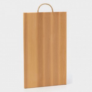 Доска разделочная деревянная с верёвочной ручкой Magistro , 40x24x1,2 см, дуб