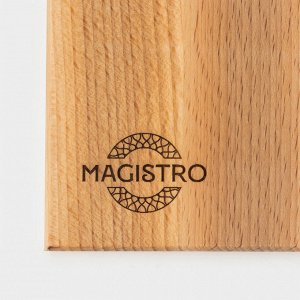 Доска разделочная деревянная с верёвочной ручкой Magistro , 40x24x1,2 см, дуб