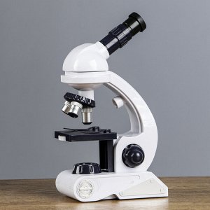 СИМА-ЛЕНД Микроскоп, кратность увеличения 450х, 200х, 80х, с подсветкой, белый