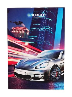 Блокнот А6, 40 листов в клетку на скрепке «Авто», обложка мелованный картон, МИКС