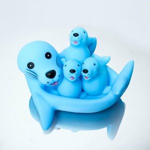 Набор игрушек для игры в ванне «Мыльница, 3 игрушки», с пищалкой, виды МИКС