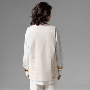 Жилет на подкладе с кружевом, Искусство переговоров (beige)