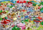 Плакат дидактический. My city/Мой город. Изучаем английский.