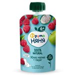 Фрутоняня Пюре ябл-малина-творог  90г ПЭТ