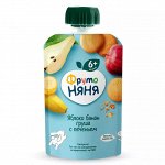 Фрутоняня Пюре ябл-банан-груша-печенье 6 мес.  90 м/у