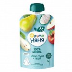 Фрутоняня Пюре ябл-груша-творог  90г ПЭТ