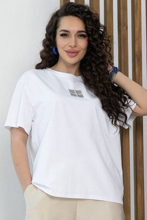 Футболка Аника (белая/коты) Б13493-20М