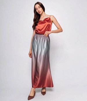 Юбка #КТ6957, ментоловый, терракотовый