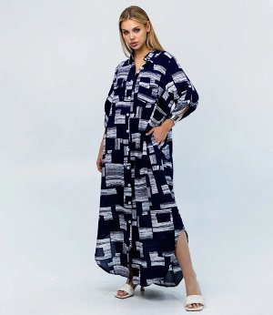 Платье #БШ2509, тёмно-синий