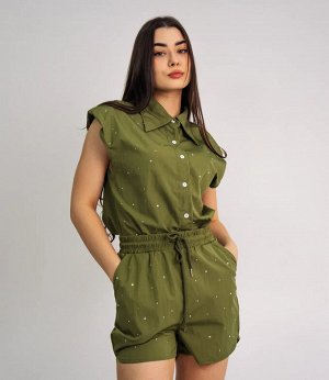 Костюм #КТ403, оливковый