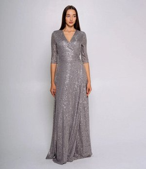 Платье #БШ2952, серебристый