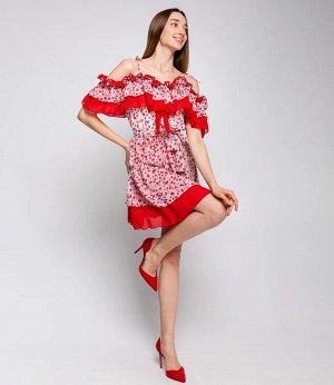 Платье #БШ2238, красный