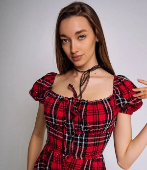 Платье #БШ2266, красный