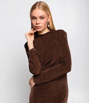 Платье #КТ1074, шоколадный