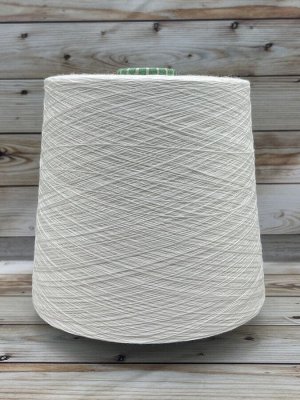 Пряжа для вязания 95 гр.,Bonwool 85% хлопок 15% меринос 1800м/100г Белый (чистый, без оттенков)