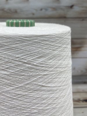 Пряжа для вязания 95 гр.,Bonwool 85% хлопок 15% меринос 1800м/100г Белый (чистый, без оттенков)