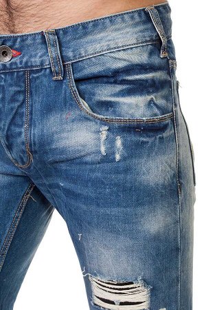 Рваные мужские джинсы для клубов – и создал Бог джинсы, и увидел, насколько это хорошо! Цены пополам! №261