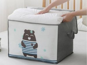 Плотный кофр из бамбукового волокна "Мишка бурый", голубой