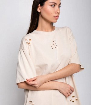 Футболка #КТ01 (8), светло-бежевый