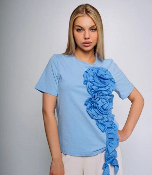 Футболка #КТ1050, голубой