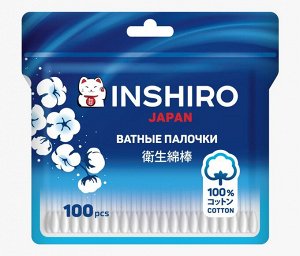 Ватные палочки  INSHIRO 100 шт.(пакет)