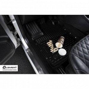 Коврики модельные Autofamily 3D для Lexus NX 2014-2017 (правый руль), для переднего и заднего ряда, полиуретан, черный цвет, 4 шт