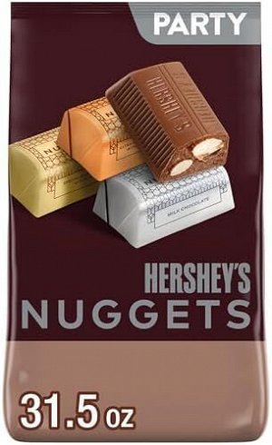 Hershey's NUGGETS Ассорти шоколадных конфет для вечеринки, 31,5 унции (0,9 кг)
