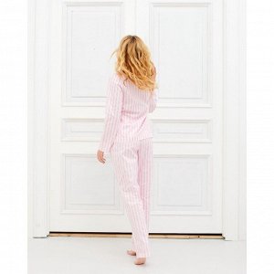 Рубашка женская KAFTAN "Beautiful", цвет белый/розовый
