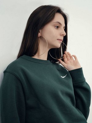 Серьги кольца QF «Классика», d=10 см, цвет золото