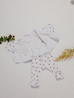 Комплект распашонка+ползунки вишня