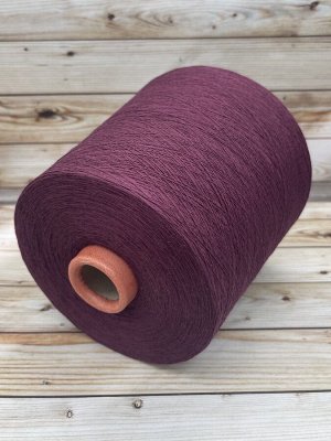 Пряжа для вязания 100 гр.,Bonwool 85% хлопок 15% меринос 1800м/100г Слива