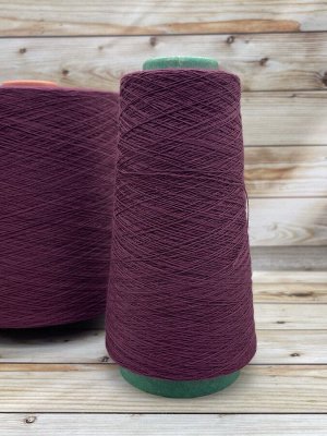 Пряжа для вязания 100 гр.,Bonwool 85% хлопок 15% меринос 1800м/100г Слива