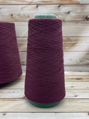 Пряжа для вязания 100 гр.,Bonwool 85% хлопок 15% меринос 1800м/100г Слива
