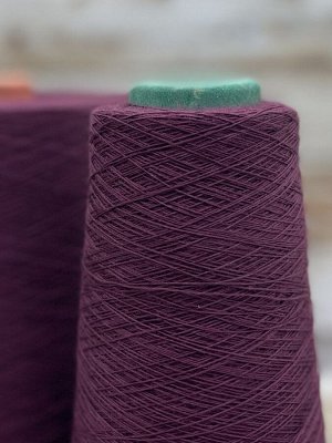Пряжа для вязания 100 гр.,Bonwool 85% хлопок 15% меринос 1800м/100г Слива