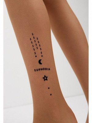 Euphoria Колготки женские c тату-рисунком 20 ден