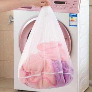 Мешок для стирки белья на шнурке (27*37см)