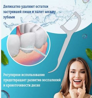Зубная нить с зубочисткой (флоссеры) в кейсе, 2уп*30шт