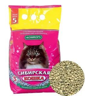 Наполнитель впитывающий "Сибирская Кошка" 5л. КОМФОРТ